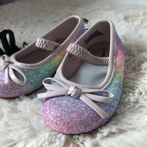George girls Pastel Glitter Rainbow Mary Jane dress party Flats/slippers